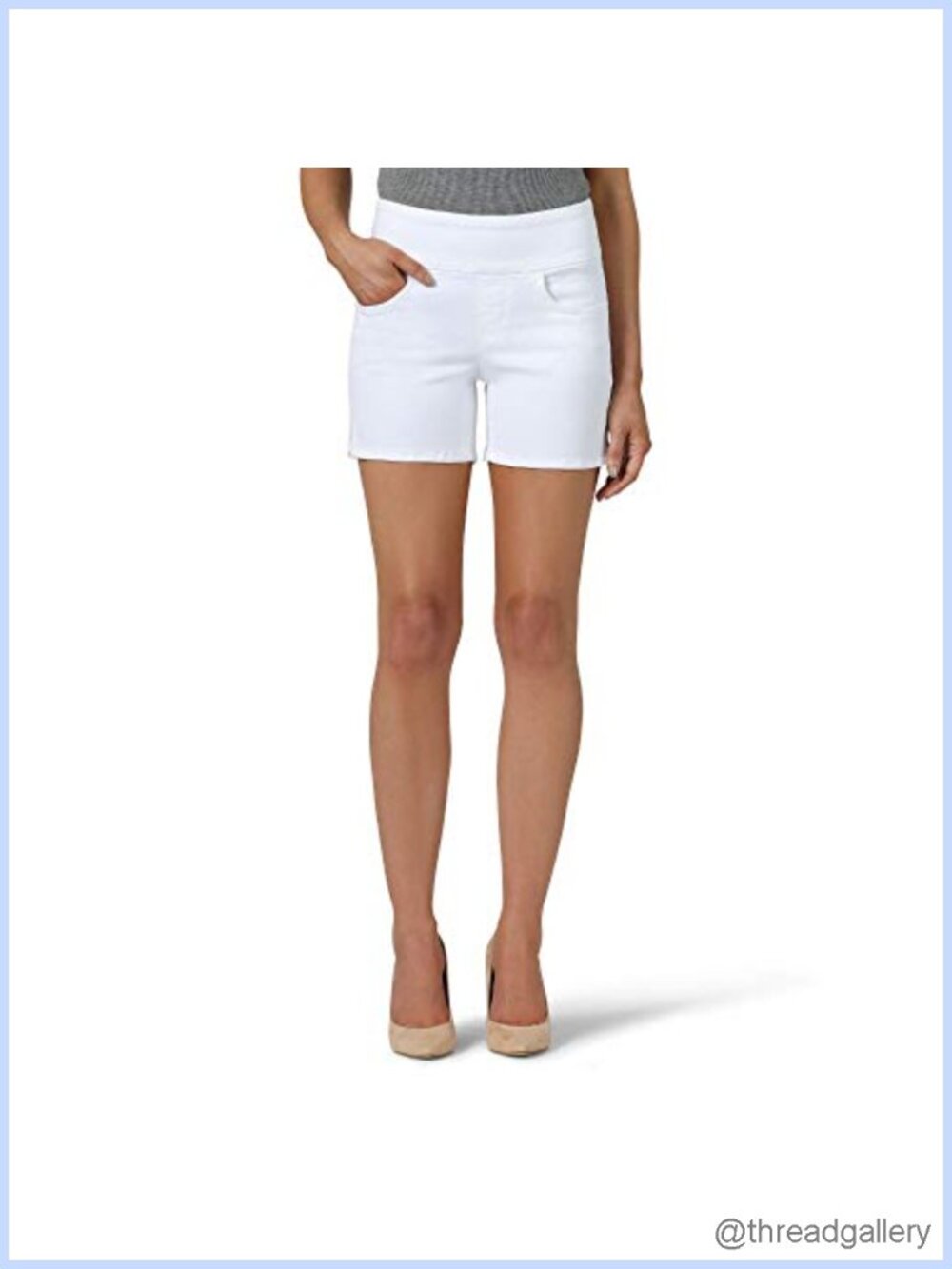 Rock & Republic Women's Pull-On Denim Shorts Stretch 4.5" Slimming